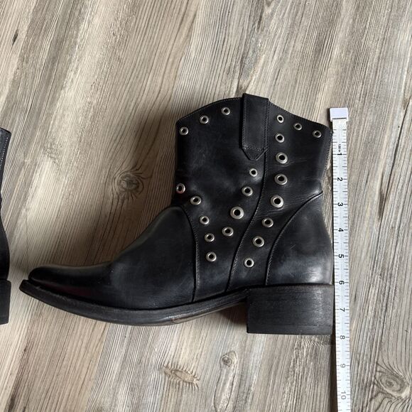 Frye Womens Diana Grommet Short Boot Black Leather Size 8.5 M - Picture 7 of 16